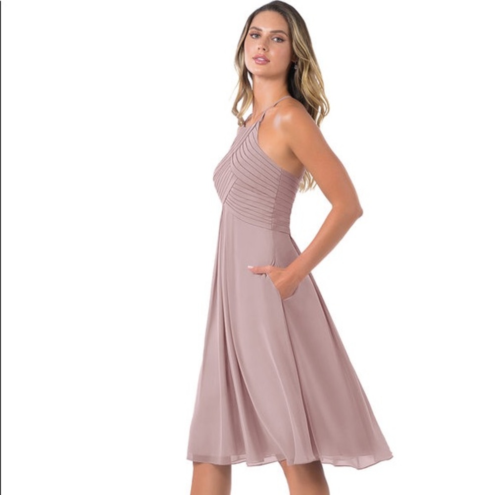 Azazie Adrianna Bridesmaid dress vintage mauve size 6